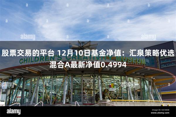 股票交易的平台 12月10日基金净值：汇泉策略优选混合A最新净值0.4994