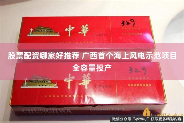 股票配资哪家好推荐 广西首个海上风电示范项目全容量投产